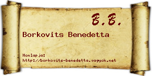 Borkovits Benedetta névjegykártya
